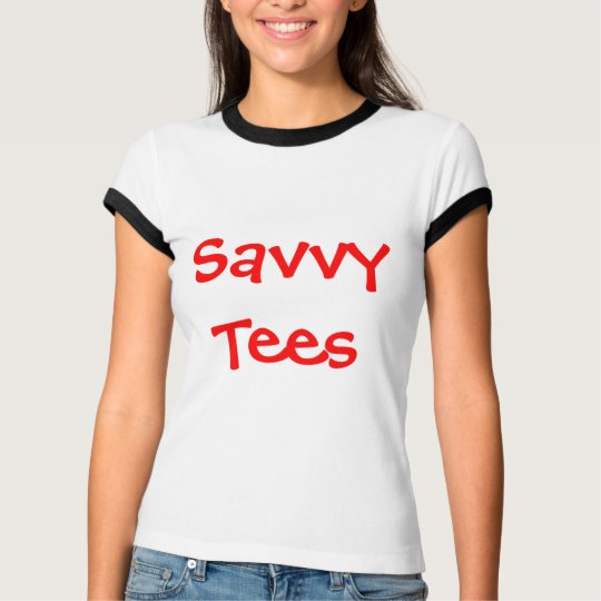White w/ Black Trim Savvy Tees