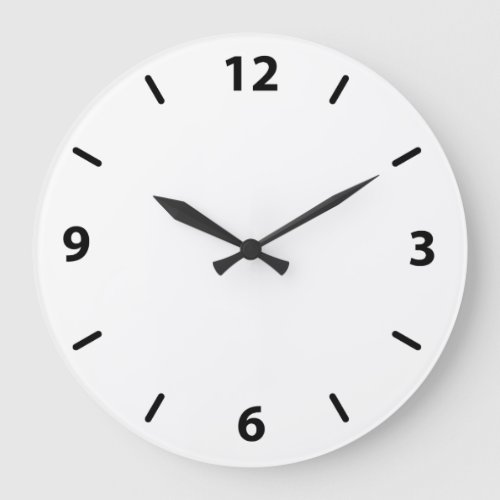 White Wall Clock with Black Numbers