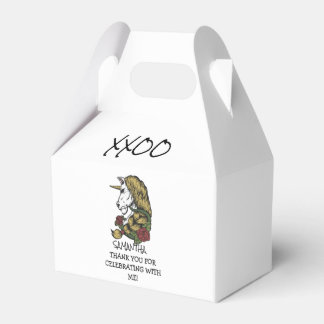White Warrior  Unicorn Party Favor Box