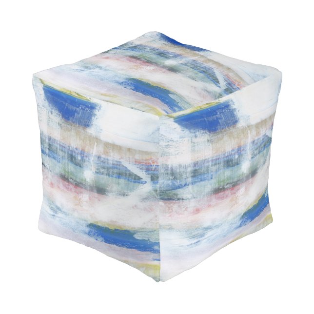 White Wash II Pouf (Angled Front)