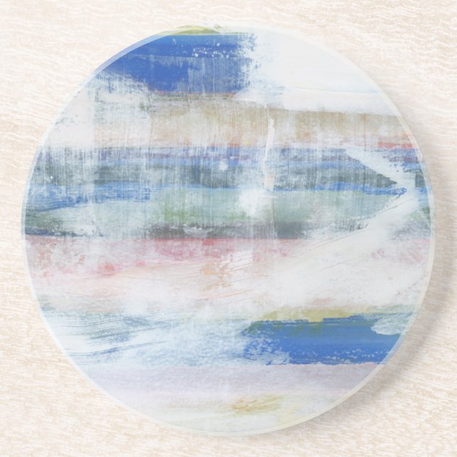 White Wash II Sandstone Coaster (Front)