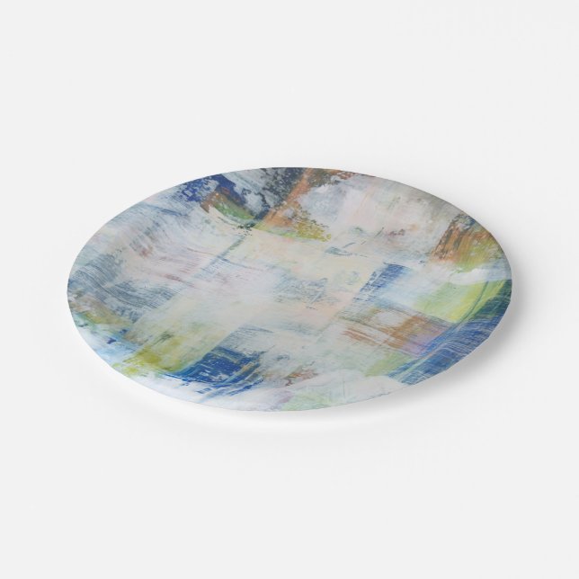 White Wash III Paper Plates (Angled)