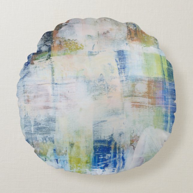 White Wash III Round Pillow (Front)
