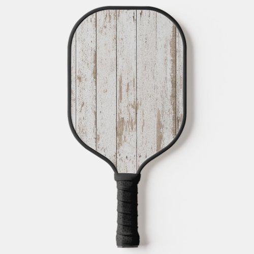 White Wash Wooden Boards Clean Pickleball Paddle