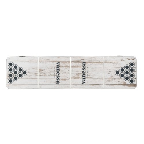 White Wash Wooden Boards Minimal Modern Classic Beer Pong Table