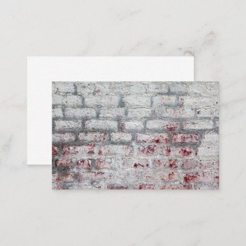 White Washed Brick Wall Business Card