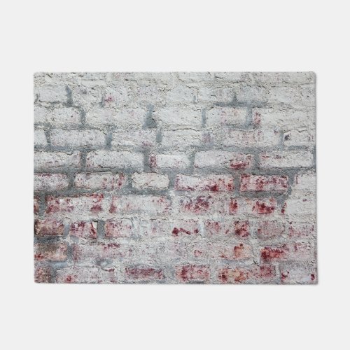 White Washed Brick Wall Doormat