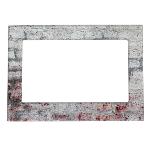 White Washed Brick Wall Magnetic Frame