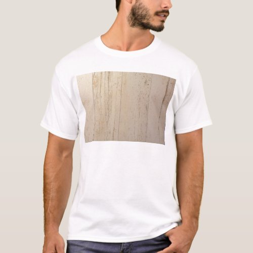 White Washed distressed Textured Wood Grain T_Shirt