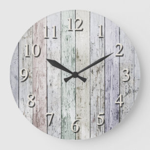 White washed large clock