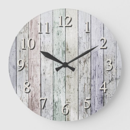 White washed large clock