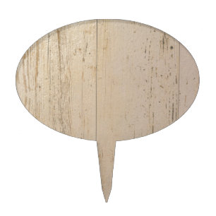 White Washed Textured Wood Grain Cake Topper
