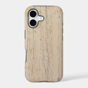 White Washed Textured Wood Grain iPhone 17 Case