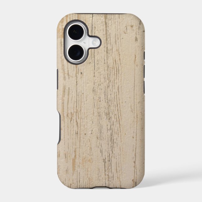 White Washed Textured Wood Grain Case-Mate iPhone Case (Back)