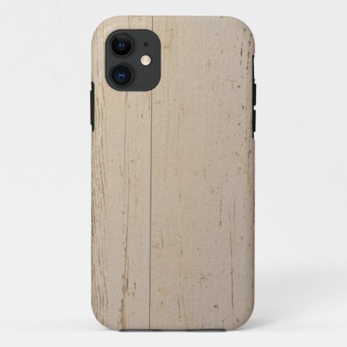 White Washed Textured Wood Grain iPhone 11 Case