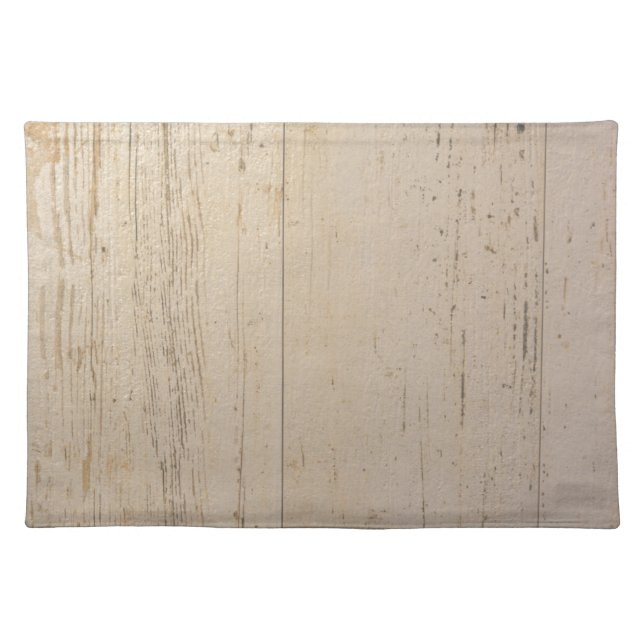 White Washed Textured Wood Grain Cloth Placemat (Front)