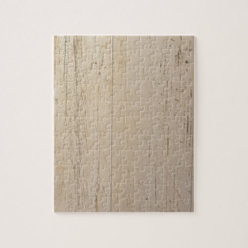 White Washed Textured Wood Grain Jigsaw Puzzle