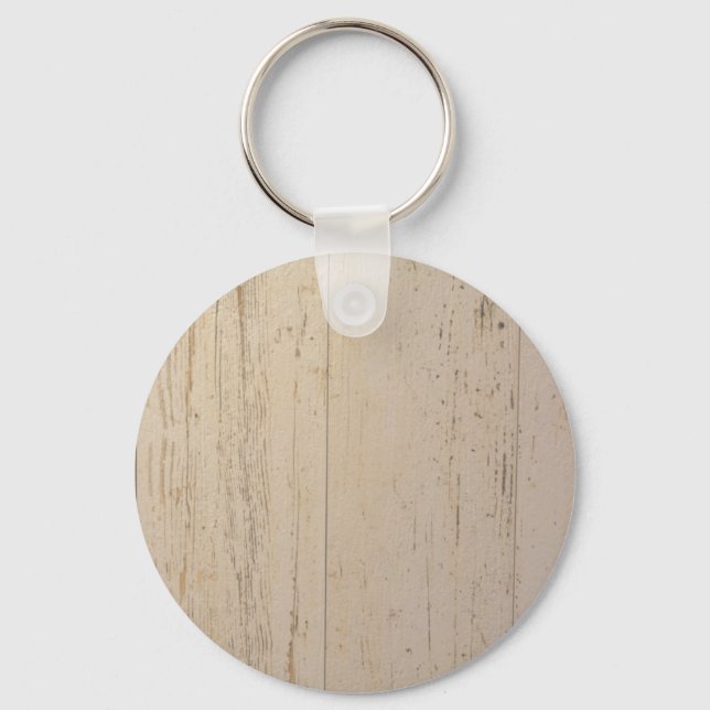 White Washed Textured Wood Grain Keychain (Front)