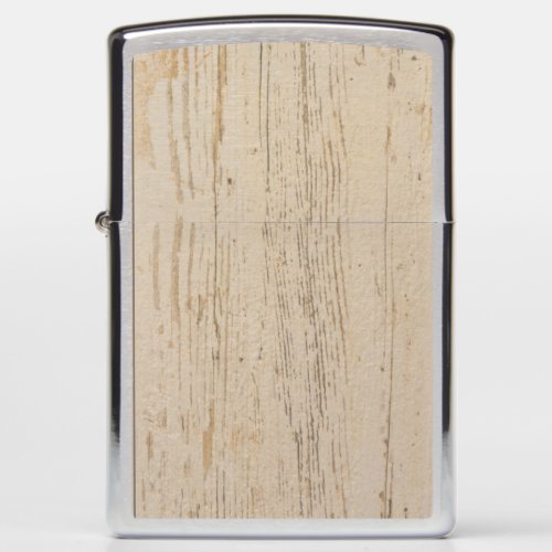 White Washed Textured Wood Grain light tan pattern Zippo Lighter