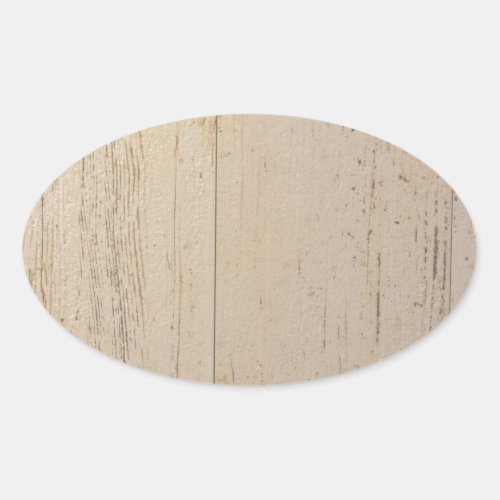 White Washed Textured Wood Grain Oval Sticker