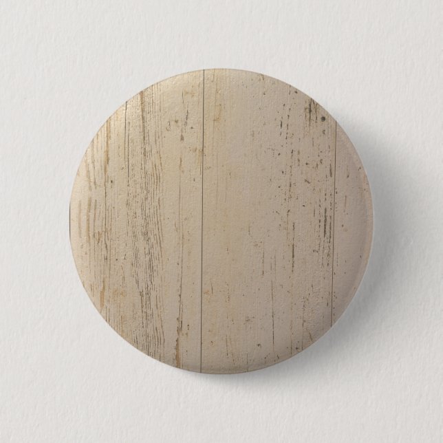 White Washed Textured Wood Grain Pinback Button (Front)