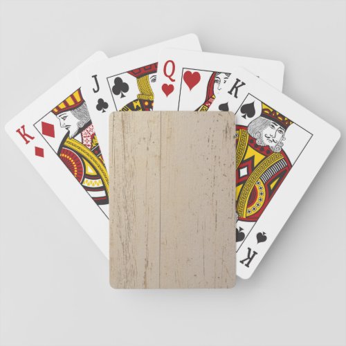 White Washed Textured Wood Grain Playing Cards