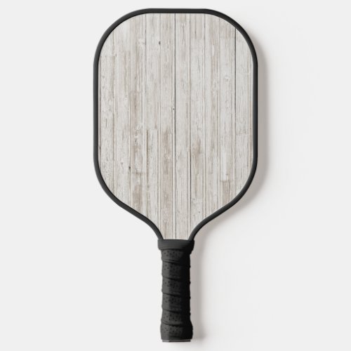 White Washed Wood Clean Pickleball Paddle