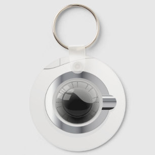 White Washing Machine Keychain