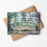 White Water Lilies | Claude Monet Card<br><div class="desc">White Water Lilies (1899) by French Impressionist artist Claude Monet. Original fine art painting is an oil on canvas of a garden with water lilies under the Japanese footbridge. 

Use the design tools to add custom text or personalize the image.</div>