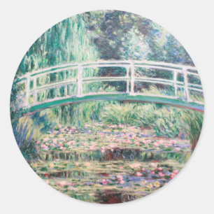 White Water Lilies Claude Monet Classic Round Sticker