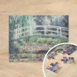 White Water Lilies | Claude Monet Jigsaw Puzzle<br><div class="desc">White Water Lilies (1899) by French Impressionist artist Claude Monet. Original fine art painting is an oil on canvas of a garden with water lilies under the Japanese footbridge. 

Use the design tools to add custom text or personalize the image.</div>