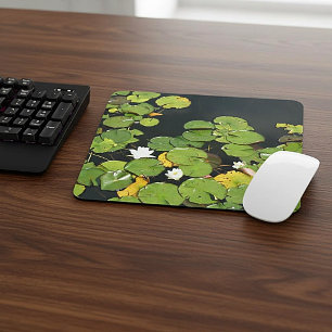 White Water Lilies Photo Mouse Pad