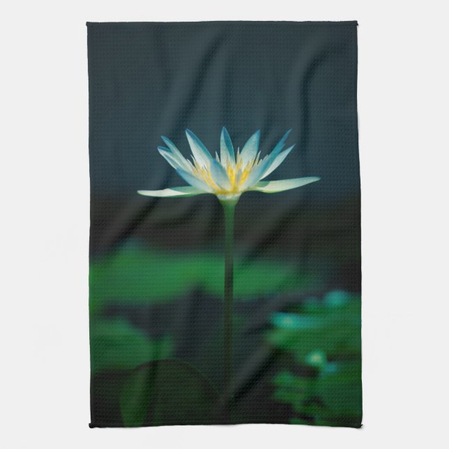 White Water Lily Kitchen Towel (Vertical)