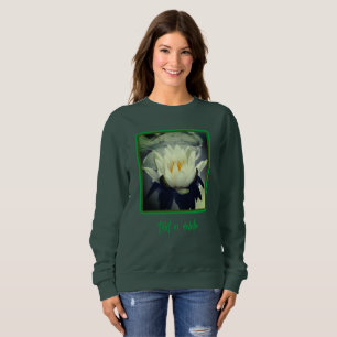 White Water Lily Lotus Blossom Flower Persoalized Sweatshirt