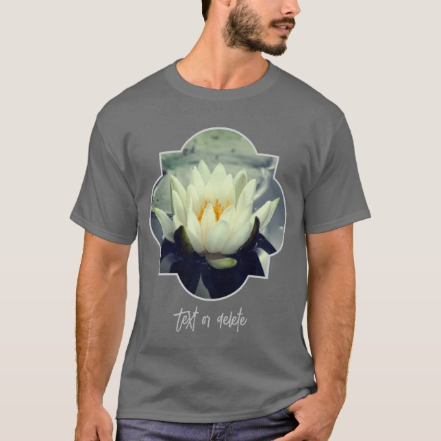 White Water Lily Lotus Blossom Flower  T-Shirt (Front)