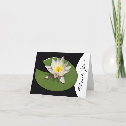 White Water Lily Pad _ Thank You Card