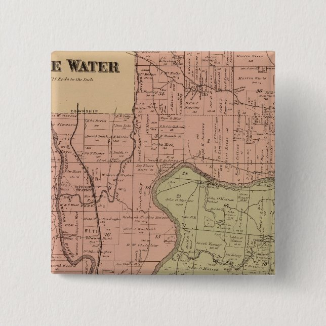 White Water, Miami Pinback Button (Front)