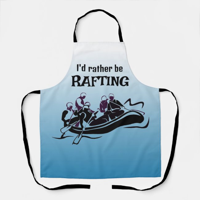 White Water Rafting Design All-Over Print Apron