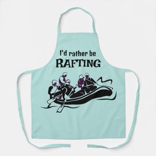 White Water Rafting Design All_Over Print Apron