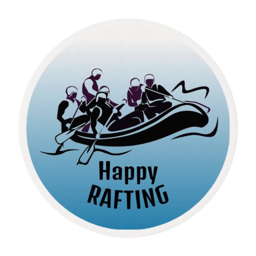 White Water Rafting Design Edible Frosting Rounds