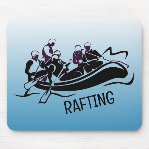 White Water Rafting Design Mouse Pad