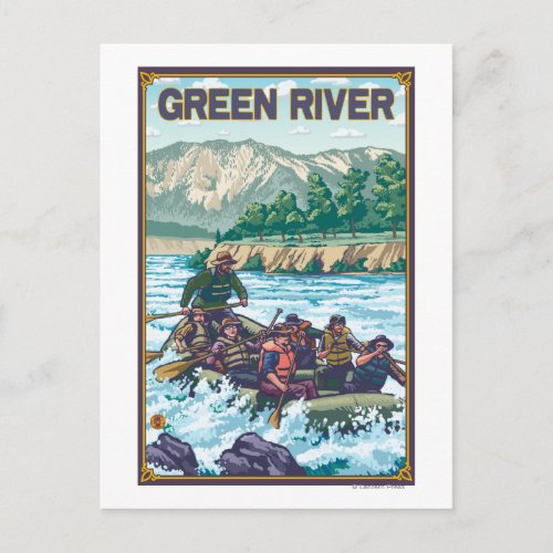 White Water Rafting _ Green River Washington Postcard
