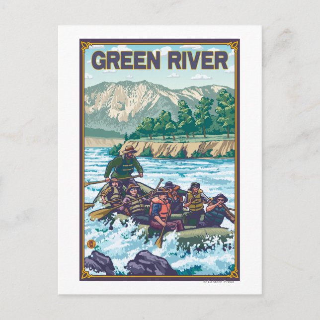 White Water Rafting - Green River, Washington Postcard (Front)