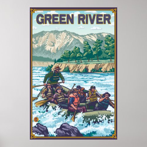 White Water Rafting _ Green River Washington Poster
