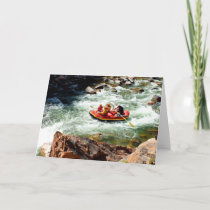 White water rafting holiday card