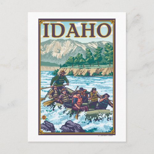 White Water Rafting _ Idaho Postcard