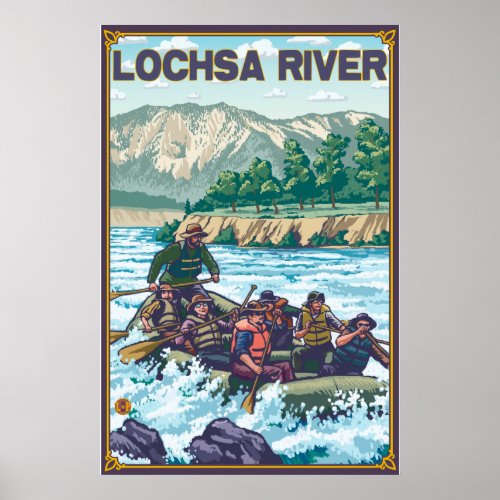 White Water Rafting _ Lochsa River Idaho Poster