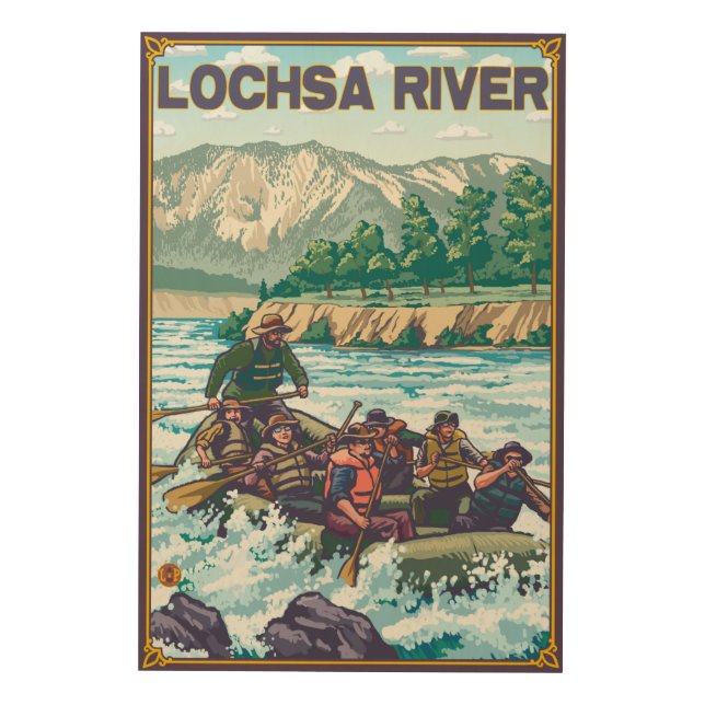 White Water Rafting - Lochsa River, Idaho Wood Wall Art (Front)
