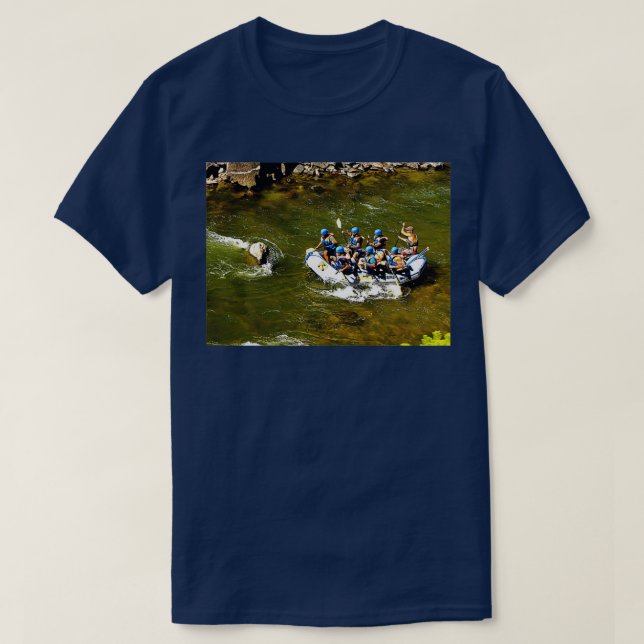 White Water Rafting Long  T-Shirt (Design Front)