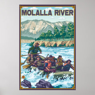 White Water Rafting - Molalla River, Oregon Poster
